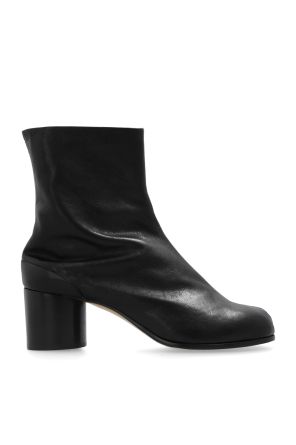 ショートブーツ・ブーティ Ankle Boots - MM6 Maison Margiela - Leather - Black MM6 Maison Margiela stitch-out Leather Ankle Boots | Black